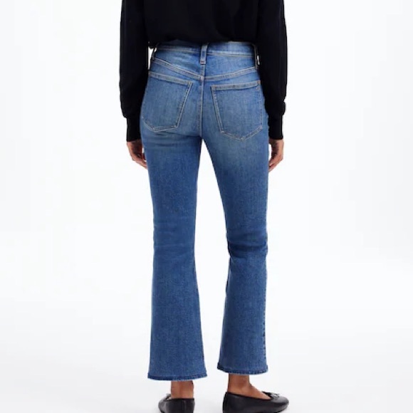 NEW Madewell Petite Mid Rise Kick Out Blue Jeans Size 23P - Picture 4 of 8